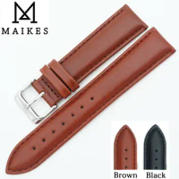 MAIKES New Watches Bracelet Belt Genuine Leather Watchbands 18 20 22 24 mm Accessories Strap Watch Band For daniel wellington DW