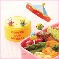 asdfkitty*日本 TORUNE 咖啡杯食物叉附馬戲團收納盒-三明治叉-宴會點心叉-正版商品