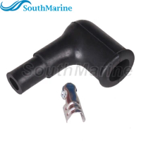 Boat Engine 663-82370-00 663-82370-01 Spark Plug Cap Cover w/Resistance for Yamaha 4HP-200HP Outboard Engine