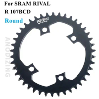 PASS QUEST Round Chainring 107BCD for Sram Rival AXS 12S Crankset 107 Bcd MTB Road Bike Chainwheel 36 40 42 54 56 58 T