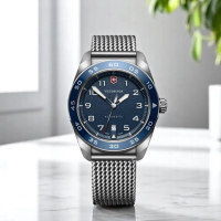 【VICTORINOX 瑞士維氏】Swiss Army 軍用風格 機械腕錶 男錶 手錶(VISA-242045)