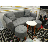 ( 47 ) sofa minimalis set bench tangan P + 2 pcs stool dan free meja sofa costume sofa set minimalis