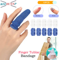10Pcs Finger Bandage Finger Roll Cots Finger Protector First Aid Tubular Bandages Finger Sleeves for Finger Sprains Swelling