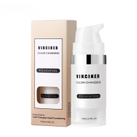 Foundation Penukar Warna Suhu: Penyesuaian Warna Pintar, Lembap & Semula Jadi, Coverage Lembap Tahan