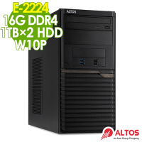 Acer Altos T110F5 商用伺服器 E-2224/16G/1TBX2/W10P
