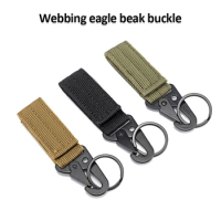 Outdoor Multi-function Belt Buckle Hiking Backpack Nylon Hanging Buckle Men's Tactical Belt Accessories Keychain Olecranon Hook