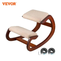 Ergonomic rocking wooden kneeling chair, correct posture, computer chair, original home and office furniture, thick cushion