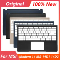 New Original Palmrest Case For MSI Modern 14 M14 MS-14D1 14D2 14DK MS-M14 Upper Case Bottom Base Cover Palmrest Black/Blue/Gold