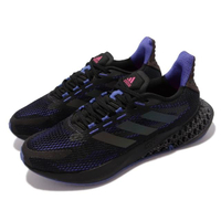 【adidas 愛迪達】慢跑鞋 4DFWD Pulse 運動 反光 男女鞋 愛迪達 情侶款 4D科技 避震 穿搭 黑 紫(Q46452)
