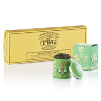【TWG Tea】純棉茶包迷你茶罐雙享禮物組(煙燻伯爵茶 15包/盒+迷你茶罐口味任選20g/罐)