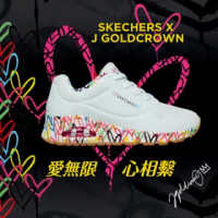 【SKECHERS】女 運動系列 UNO - JAMES GOLDCROWN聯名款(155506WHT)