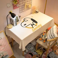 200*140Cm Snoopy Anime Cartoon Cute Study Tablecloth Kawaii Plsuh Children Eating Table Mat Dormitory Makeup Table Mat for Girl
