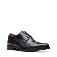 【Clarks】典藏英倫雕花紳士鞋(黑色)-UK 7.5