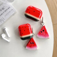 Summer Watermelon Case for AirPods Pro2 Airpod Pro 1 2 3 Bluetooth Earbuds Charging Box Protective Earphone Case Cover