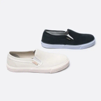Sepatu Sneakers Slip on Johnson - Venus - 40, Black White ORIGINAL!!!