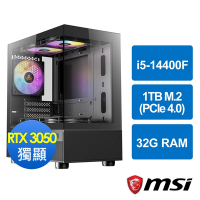 微星B760平台[紀元鐵漢]i5-14400F/32G/RTX 3050/1TB_M2