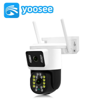 YooSee有看頭 無線wifi雙目監控攝像頭家用室外防水360度雙攝像頭