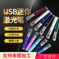 อุปทานข้ามพรมแดน USB แสงเลเซอร์แบบสั้นปากกาสีเขียวปากกาเลเซอร์อินฟราเรดไฟกระพริบไฟแสดงสถานะเลเซอร์ระยะไกลแบบชาร์จโดยตรง