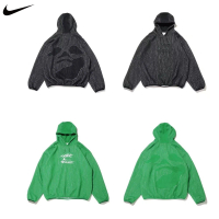 【NIKE 耐吉】Nike x Off-White™ 聯名款 帽T 灰黑/草綠條紋 休閒 上衣 帽踢 DV4450-010/DV4450-389