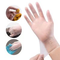 【JoyNa】2盒入-SGS認證PVC手套加厚手套 無粉手套(一次性手套.200支入)