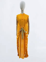 SHIROSHIMA Damia Dress Batik Yellow PadiGarisKupu