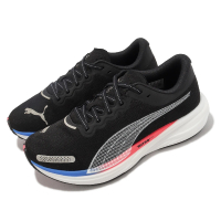 PUMA 慢跑鞋 Deviate Nitro 2 男鞋 黑 藍 緩震 氮氣中底 碳板 路跑 運動鞋(37680713)