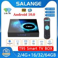 T95 Smart Android TV Box Android 10.0 4GB 64GB 6K Dual Wifi TV Box Android 10.0 3D Media Player Top Smart Android TV Box