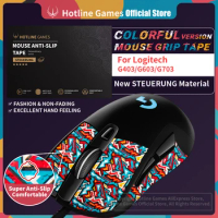 1 Pack Hotline Games Colorful Mouse Anti-slip Grip Tape for Logitech G403 G603 G703 Gaming Wireless Mouse,Pre Cut,Easy to Apply