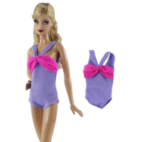 NK 1 PCS Princess Fashion Bikini Sex Purple Swimsuit Swimwear Casual Wear Dres for Barbie Doll Accessories Dressing Up Kids Toy