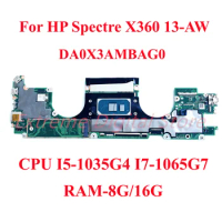 For HP Spectre X360 13-AW Laptop motherboard DA0X3AMBAG0 with CPU I5-1035G4 I7-1065G7 RAM-8G/16G 100% Tested Fully Work
