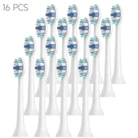 16pcs Compatible with Philips electric toothbrush head universal HX6730/6721/3216/3226/HX8/9 replacement head