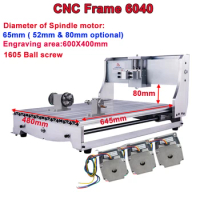 CNC 6040Z Frame 4th Rotary Axis for PCB Engraving Drilling Milling Machine Lathe Wood Router Kits with Nema23 Stepper Motors