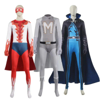 ฮาโลวีนMetro Manคอสเพลย์JumpsuitsอะนิเมะMegamind Super Heroบอดี้สูทCarnival Partyเครื่องแต่งกายMetro