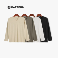 Áo Dài Tay Gân Tăm Cổ V Form Relaxed PATTERN PA072