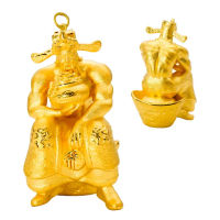 【金品坊】黃金墜子威風凜凜肌肉財神爺一尊 1.07錢±0.03(純金999、黃金擺件、黃金收藏品)