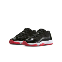 【NIKE 耐吉】Air Jordan 11 Low Bred GS 2025 黑白紅 經典回歸 籃球鞋 休閒鞋 女鞋 大童(FV5121-006)