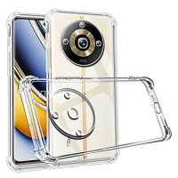 Shockproof Phone Case for Realme 11Pro Plus Transparent Clear Silicone Soft TPU Back Cover Realme 11 10 9 8 7 6 5 Pro 9i 8i 7i