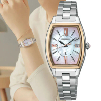 【SEIKO 精工】LUKIA 酒桶型太陽能電波鈦金屬女錶 指針錶 手錶 禮物 畢業(1B32-0AX0K/SSQW076J)