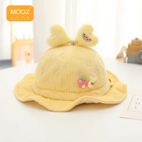 MOOZ Baby Hat Spring and Fall New Children's Fisherman Hat Cute Cute Baby Sun Hat Children's Sunscreen Hat UV Protection CFS040