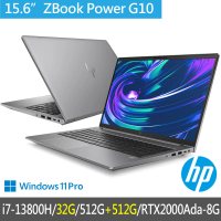 【HP 惠普】特仕升級32G+1T_15.6吋i7工作站(ZBook Power G10/8G3G0PA/RTX2000Ada/i7-13800H/32G/雙512G)
