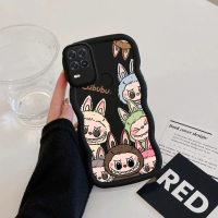 เคสโทรศัพท์, สีมาการูน, การออกแบบ Labubu น่ารัก, ขอบซิลิโคนนิ่มหยัก, กันกระแทก, เหมาะสำหรับ OPPO A54