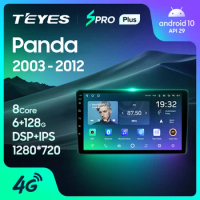 TEYES SPRO Plus For Fiat Panda 169 2003 - 2012 Car Radio Multimedia Video Player Navigation GPS Android 10 No 2din 2 din dvd