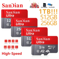 Original Memory card 1TB Large capacity SD Card 256GB micro TF/SD card 128G High-speed Flash Card Class 10 For Camera/Laptop/MAC