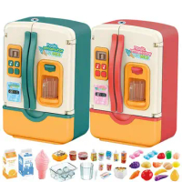 Mini Fridge Toy Miniature Kitchen Toys Simulation Refrigerator Kitchen Decorations Simulation Refrigerator Toy Kids Children gif