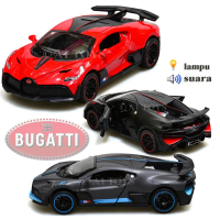 Miniatur diecast mobil Bugatti Divo merah 14 cm 1:32