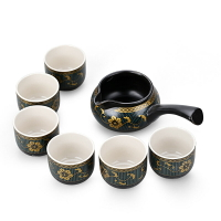 1公杯6杯子 陶瓷側把公道杯品茗茶杯零配功夫茶具配件茶海分茶器P