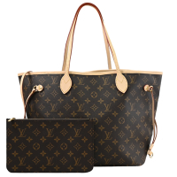 LV M46975 NEVERFULL MM 經典花紋束口購物包/托特包