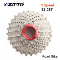 ZTTO Road Bicycle Cassette Freewheel 9 Speed Cassette 9s 11-28T Bike Sprockets For Sunrace Shimano Sora 3300 3500 R300