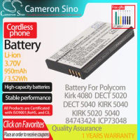 CameronSino Battery for Polycom Kirk 4080 DECT 5020 KIRK 5020 5040 fits Spectralink 84743424 ICP73048 Cordless phone Battery