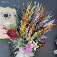 SunMade Pastoral Grain Wheat Grass Fake Plants Autumn Artificial Flowers Home Decor Wedding Decoration Flower Arrangement DIY